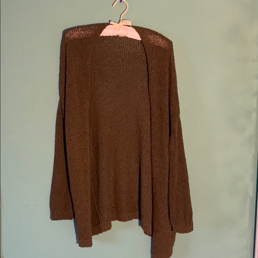 Dark Green Sweater Cardigan